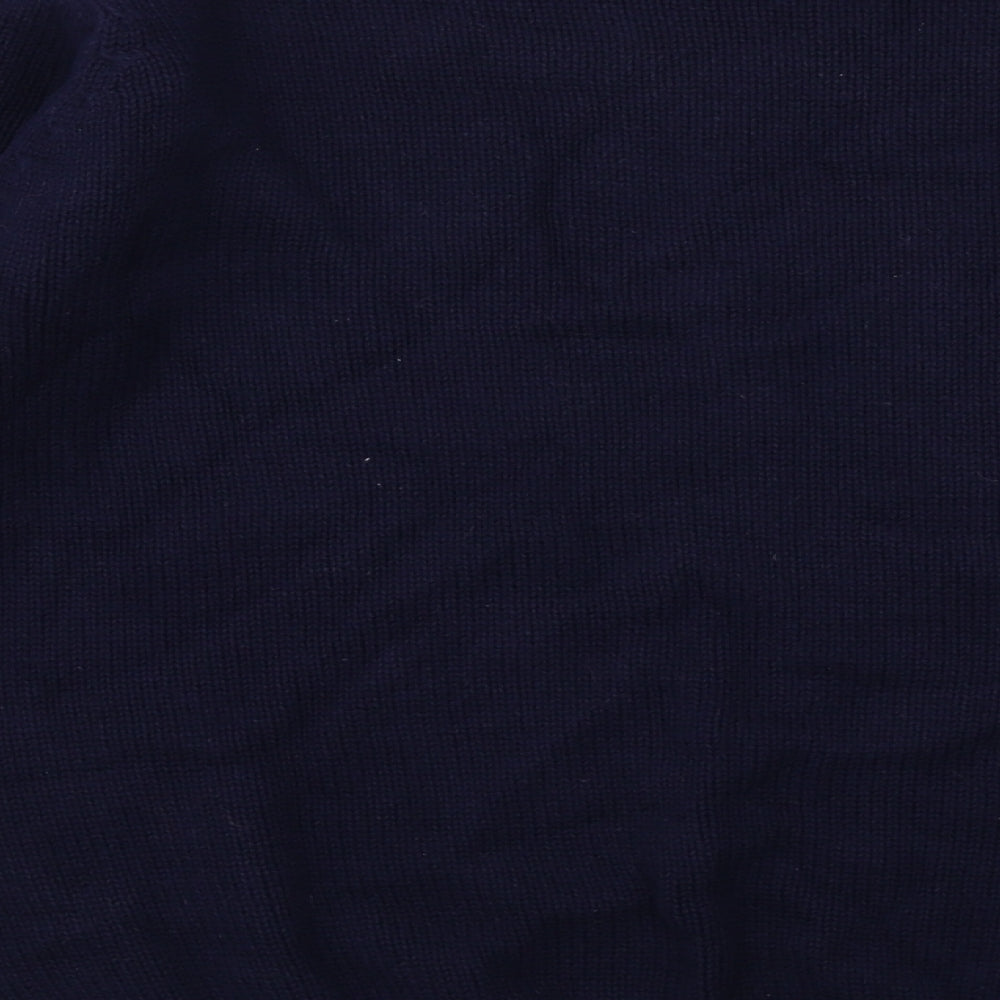 EWM Womens Blue Round Neck Cotton Pullover Jumper Size 14 - Size 14-16