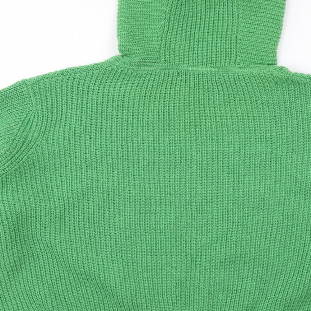 Marks and Spencer Womens Green Round Neck Polyester Pullover Jumper Size XL
