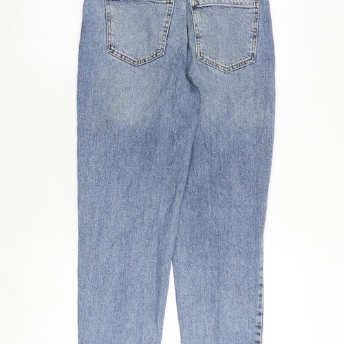 New Look Womens Blue Cotton Tapered Jeans Size 6 L27 in Regular Zip