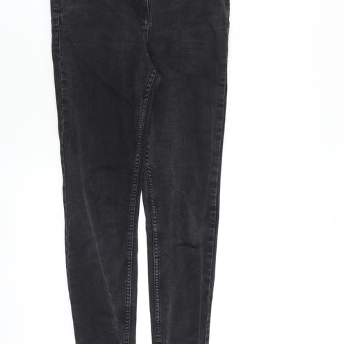 Falmer Heritage Womens Grey Cotton Skinny Jeans Size 8 L27 in Slim Zip