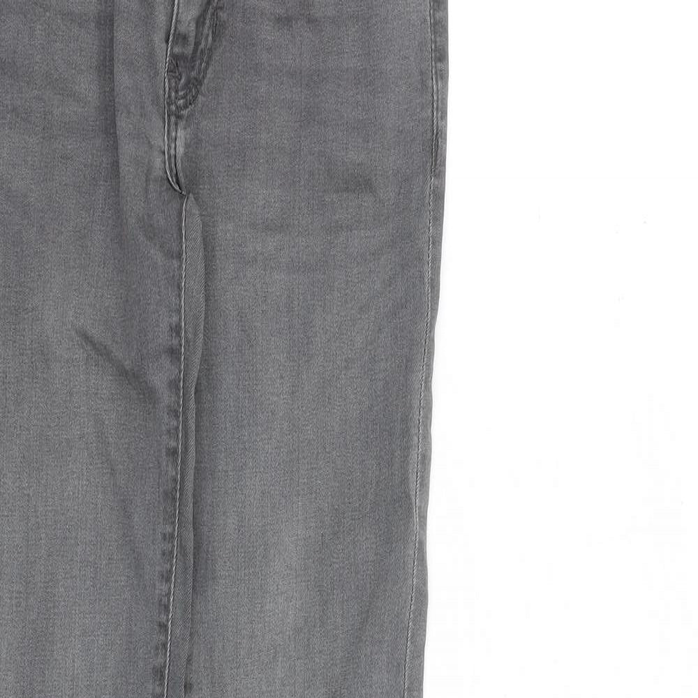 Denim & Co. Womens Grey Cotton Skinny Jeans Size 6 L30 in Regular Zip