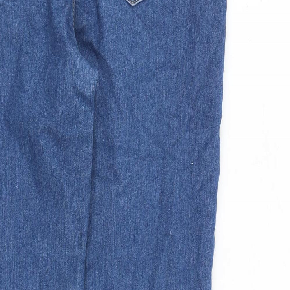 Denim & Co. Womens Blue Cotton Skinny Jeans Size 14 L29 in Slim Zip