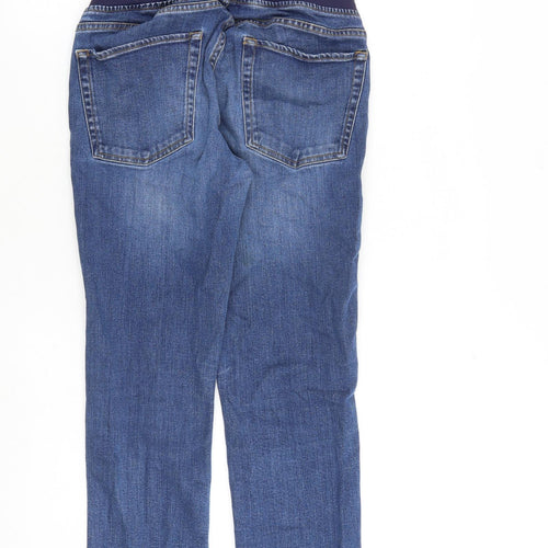 Isabella Oliver Womens Blue Cotton Straight Jeans Size 32 in L27 in Regular