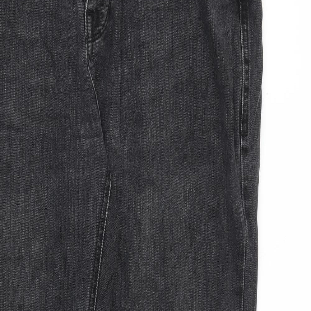 NEXT Mens Grey Cotton Straight Jeans Size 34 in L31 in Regular Button