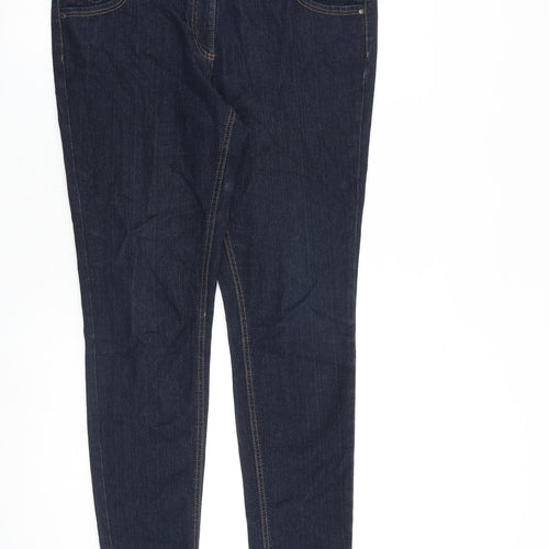 George Womens Blue Cotton Skinny Jeans Size 14 L29 in Slim Zip
