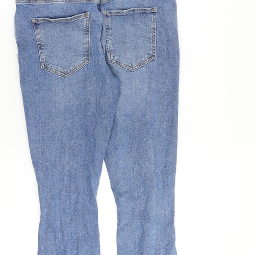 New Look Womens Blue Cotton Straight Jeans Size 10 L28 in Regular