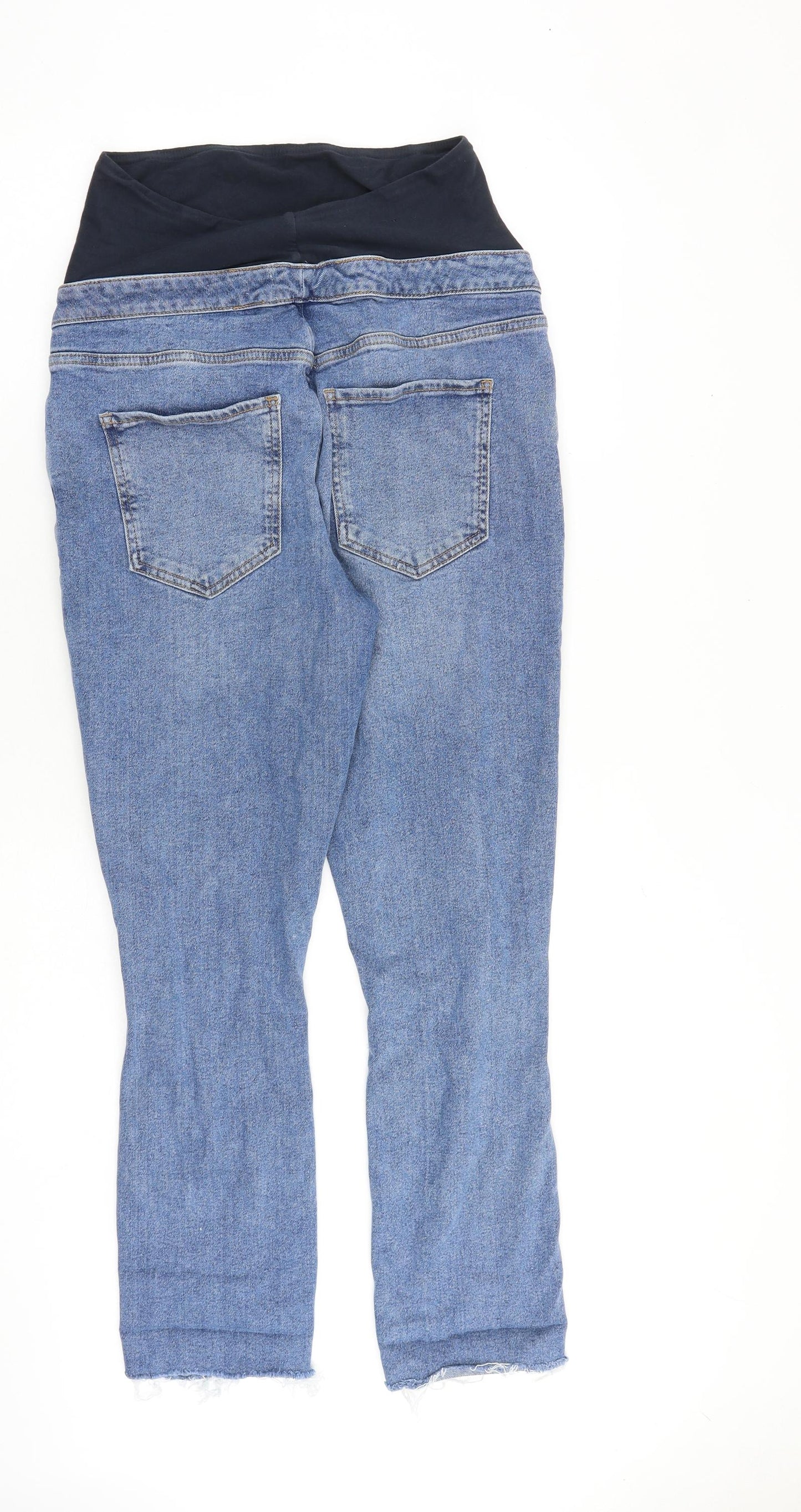 New Look Womens Blue Cotton Straight Jeans Size 10 L28 in Regular