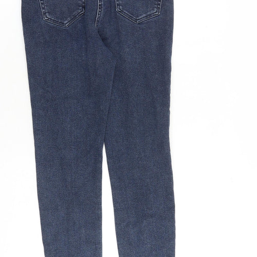 M&Co Womens Blue Cotton Skinny Jeans Size 28 in L25 in Slim Zip