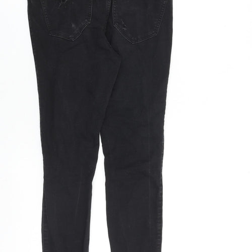 Hollister Womens Black Cotton Skinny Jeans Size 28 in L25 in Slim Zip