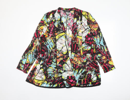 Georgedé Womens Multicoloured Geometric Kimono Jacket Size 18