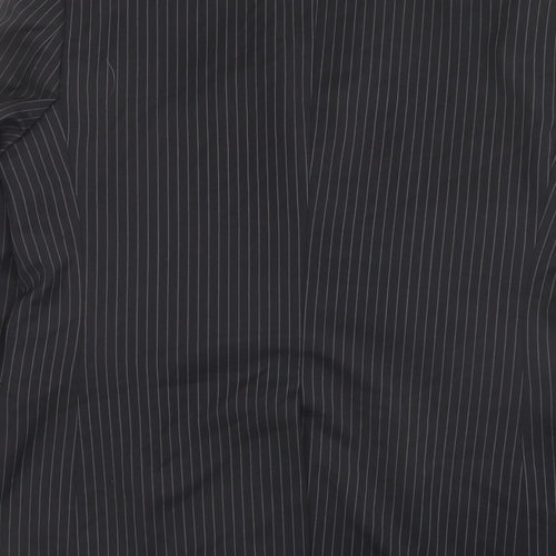 Limehaus Mens Black Striped Polyester Jacket Suit Jacket Size 42 Regular