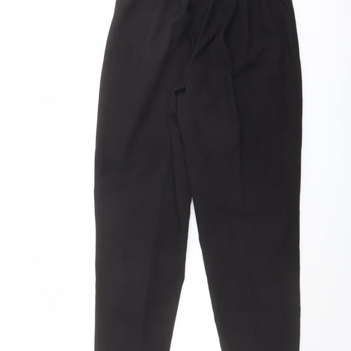 New Look Womens Black Polyester Trousers Size 10 L27 in Regular - Contrasting Trim