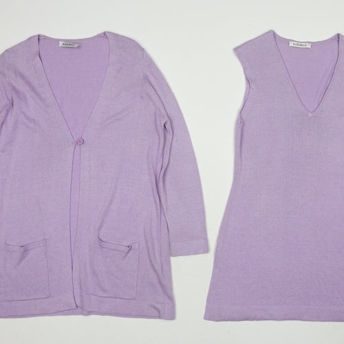 Windsmoor Womens Purple V-Neck Acrylic Cardigan Jumper Size S - Twin set