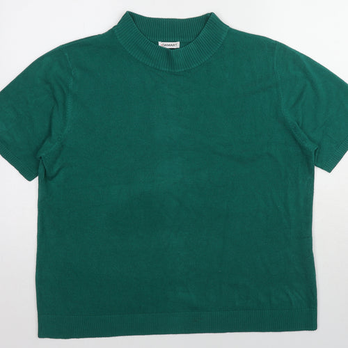 Damart Womens Green Mock Neck Acrylic Pullover Jumper Size 22 - Size 22-24