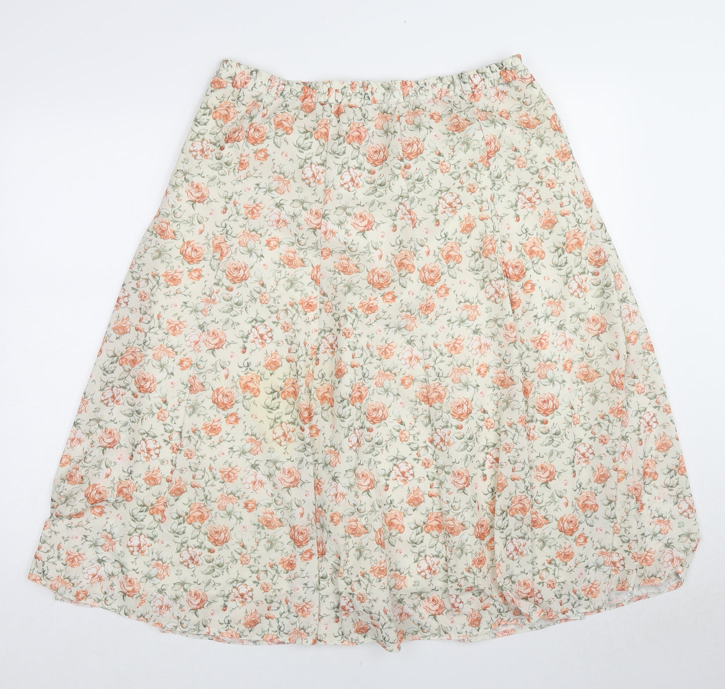 Riddella Womens Multicoloured Floral Polyester Swing Skirt Size 16