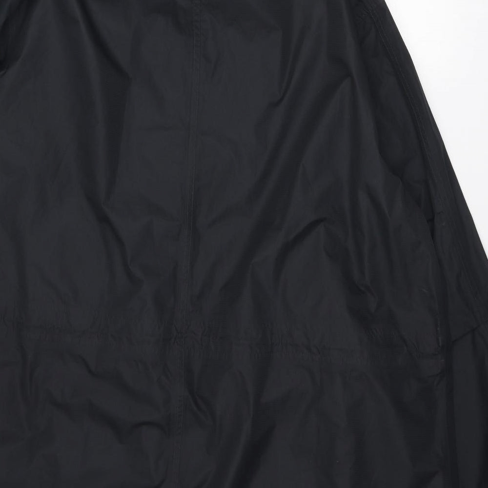 H&M Mens Black Parka Jacket Size L Snap