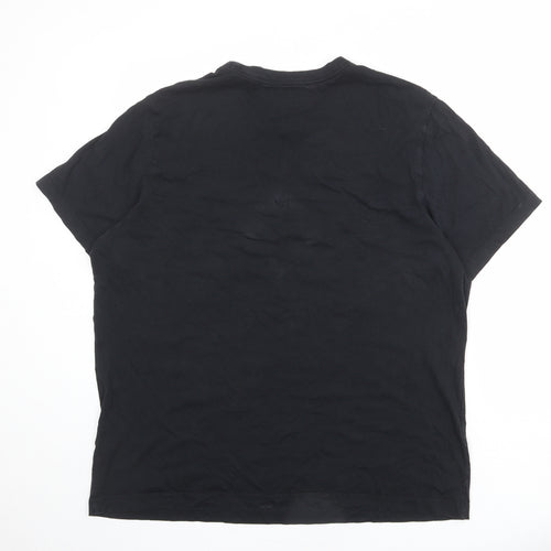 Nike Mens Black Polyester T-Shirt Size XL Round Neck