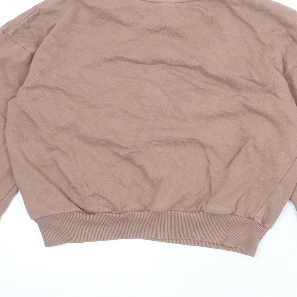 ASOS Womens Brown 100% Cotton Pullover Sweatshirt Size S Pullover