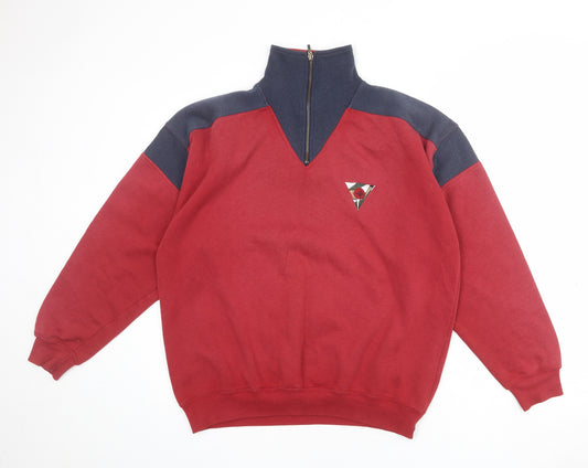 DASH Mens Red Polyester Pullover Sweatshirt Size L