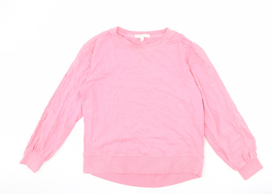 NEXT Womens Pink Cotton Pullover Sweatshirt Size S Pullover