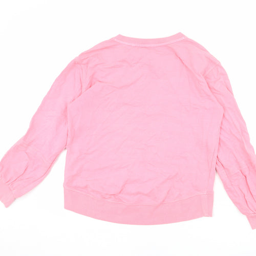 NEXT Womens Pink Cotton Pullover Sweatshirt Size S Pullover