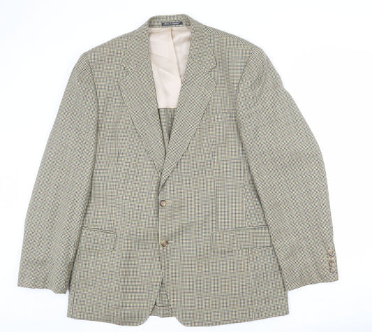 Austin Reed Mens Multicoloured Geometric Polyester Jacket Blazer Size 44 Regular