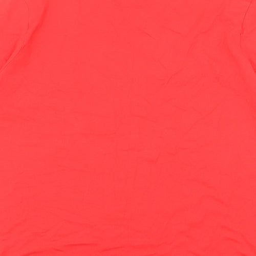 Livergy Mens Red Cotton T-Shirt Size 2XL Round Neck - Racing