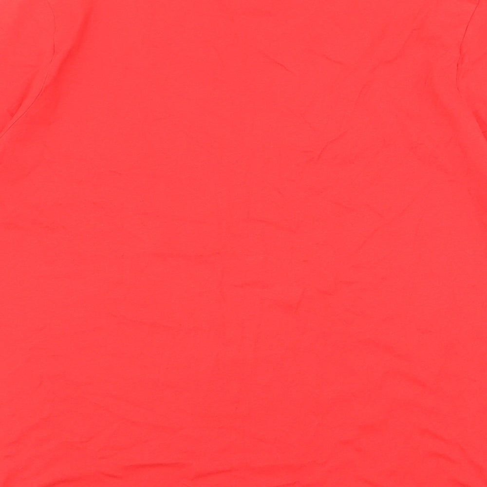 Livergy Mens Red Cotton T-Shirt Size 2XL Round Neck - Racing