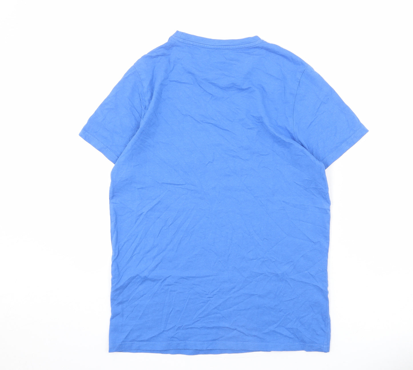 Born Rich Mens Blue Cotton T-Shirt Size S Round Neck