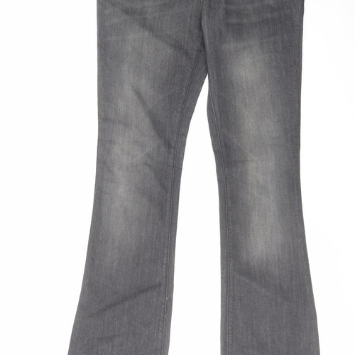 Gap Womens Grey Cotton Bootcut Jeans Size 10 L30 in Regular Zip