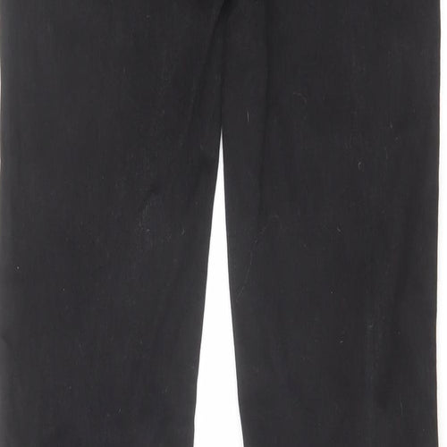 ASOS Womens Black Cotton Flared Jeans Size 30 in L34 in Regular Zip