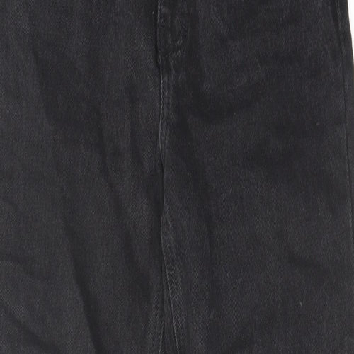 Pull&Bear Womens Black Cotton Mom Jeans Size 6 L26 in Regular Zip