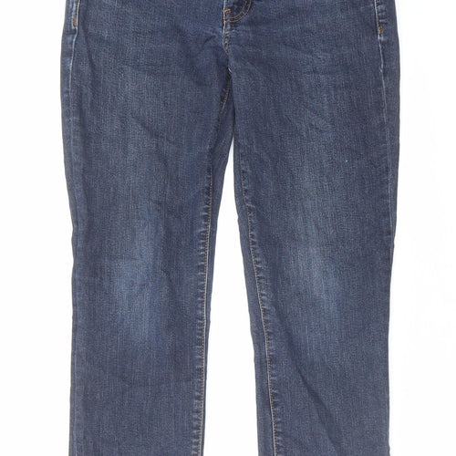 Gap Womens Blue Cotton Straight Jeans Size 27 in L26 in Regular Zip