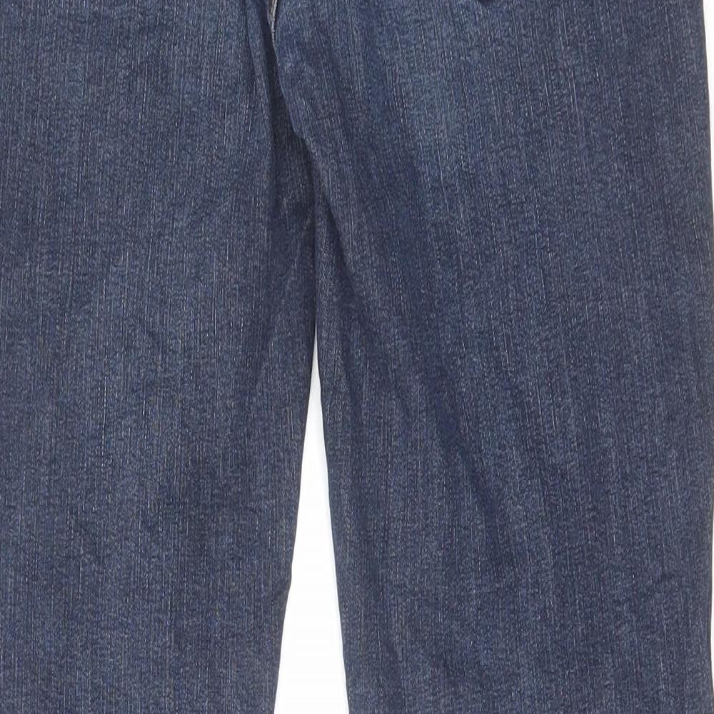 Gap Womens Blue Cotton Straight Jeans Size 27 in L26 in Regular Zip