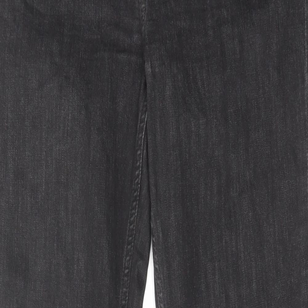 Fat Face Womens Grey Cotton Skinny Jeans Size 16 L29 in Regular Zip