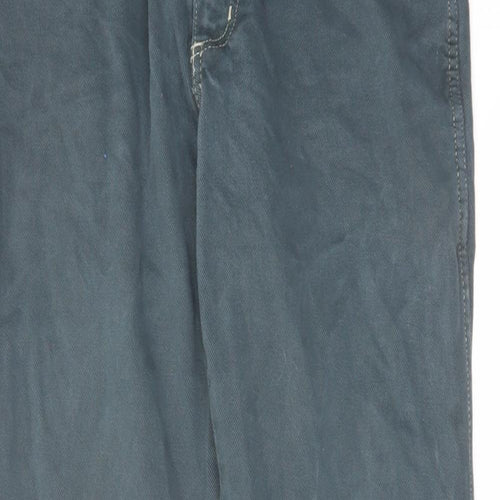 Wrangler Mens Blue Cotton Straight Jeans Size 30 in L29 in Regular Zip