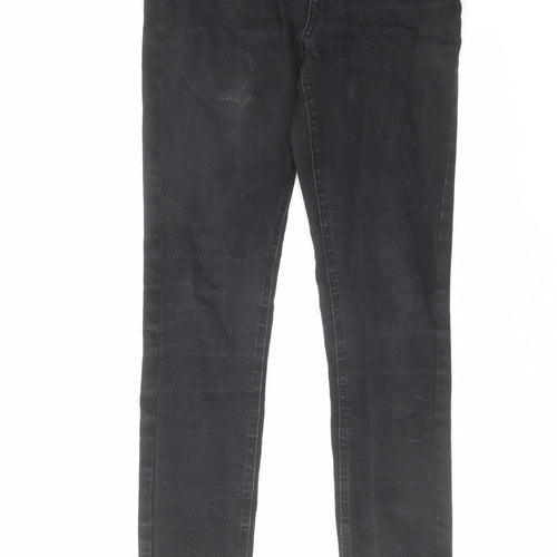 Denim & Co. Womens Black Cotton Skinny Jeans Size 10 L28 in Regular Zip