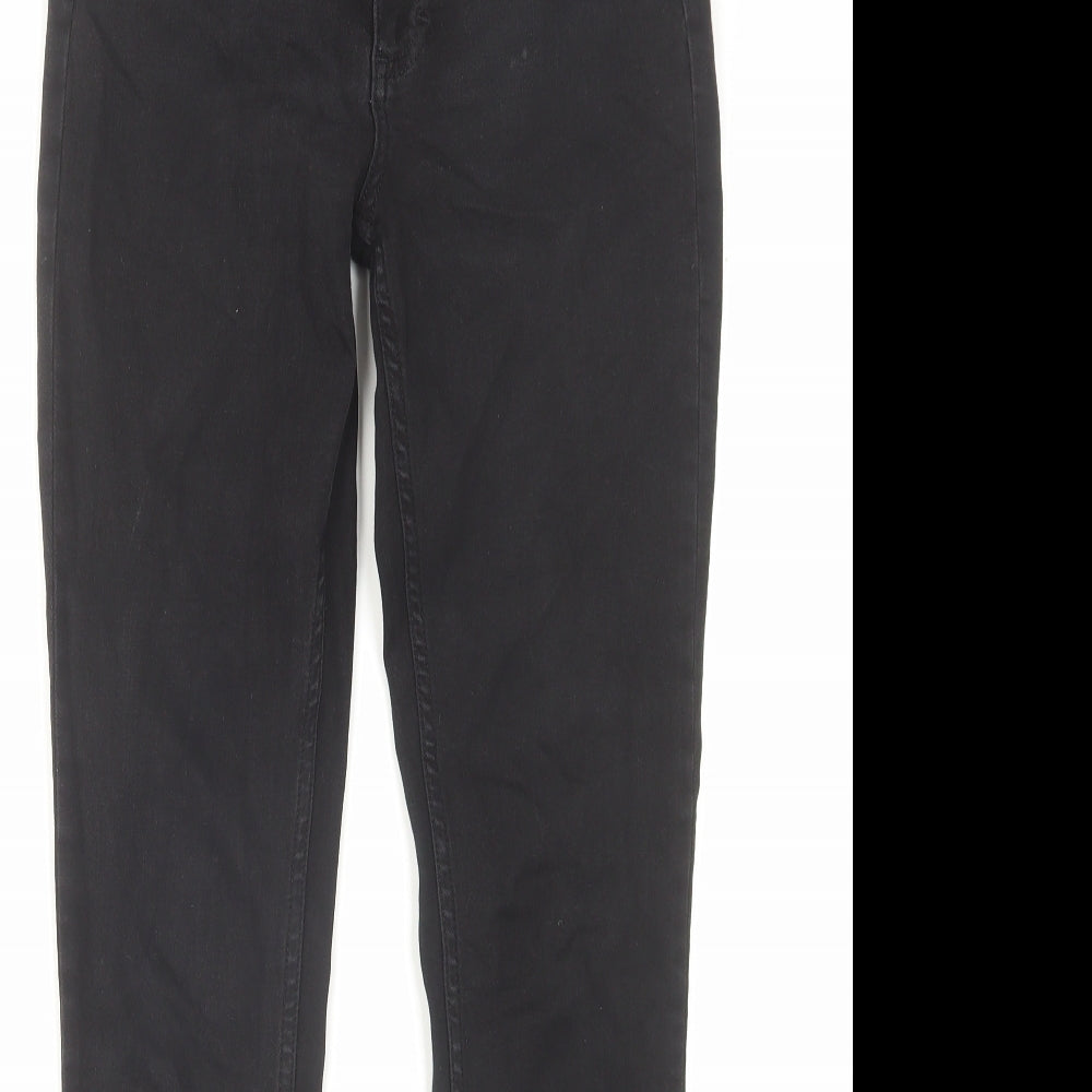 French Connection Womens Black Cotton Skinny Jeans Size 10 L30 in Regular Zip