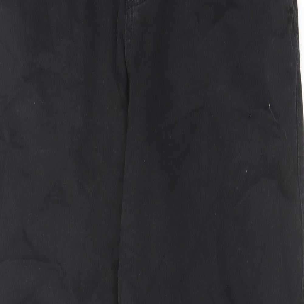 Red Tag Womens Black Cotton Tapered Jeans Size 12 L28 in Regular Zip
