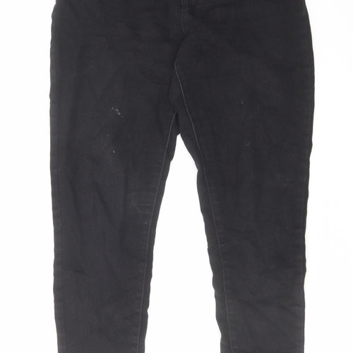 Denim & Co. Womens Black Cotton Skinny Jeans Size 14 L28 in Regular Zip