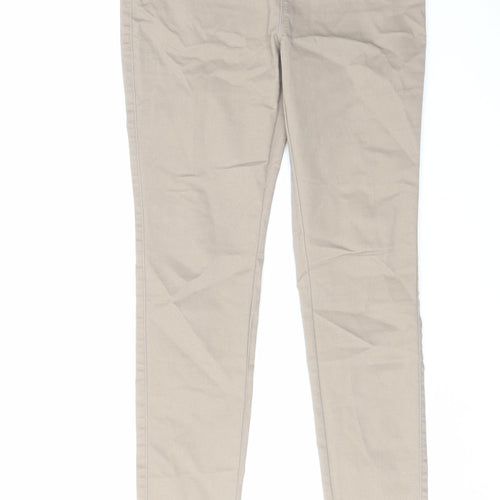 Denim & Co. Womens Beige Cotton Jegging Jeans Size 10 L29 in Regular