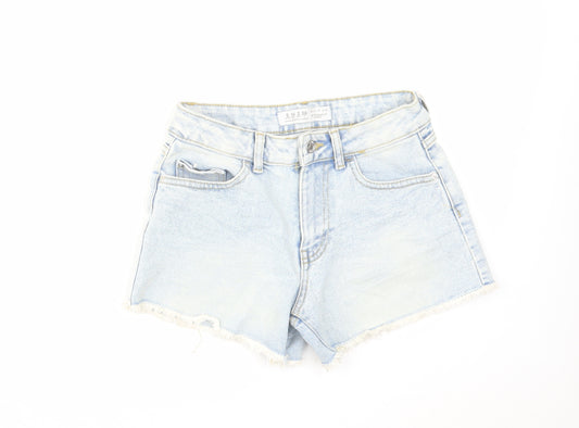 Denim & Co. Womens Blue Cotton Boyfriend Shorts Size 6 L4 in Regular Zip - Raw Hem