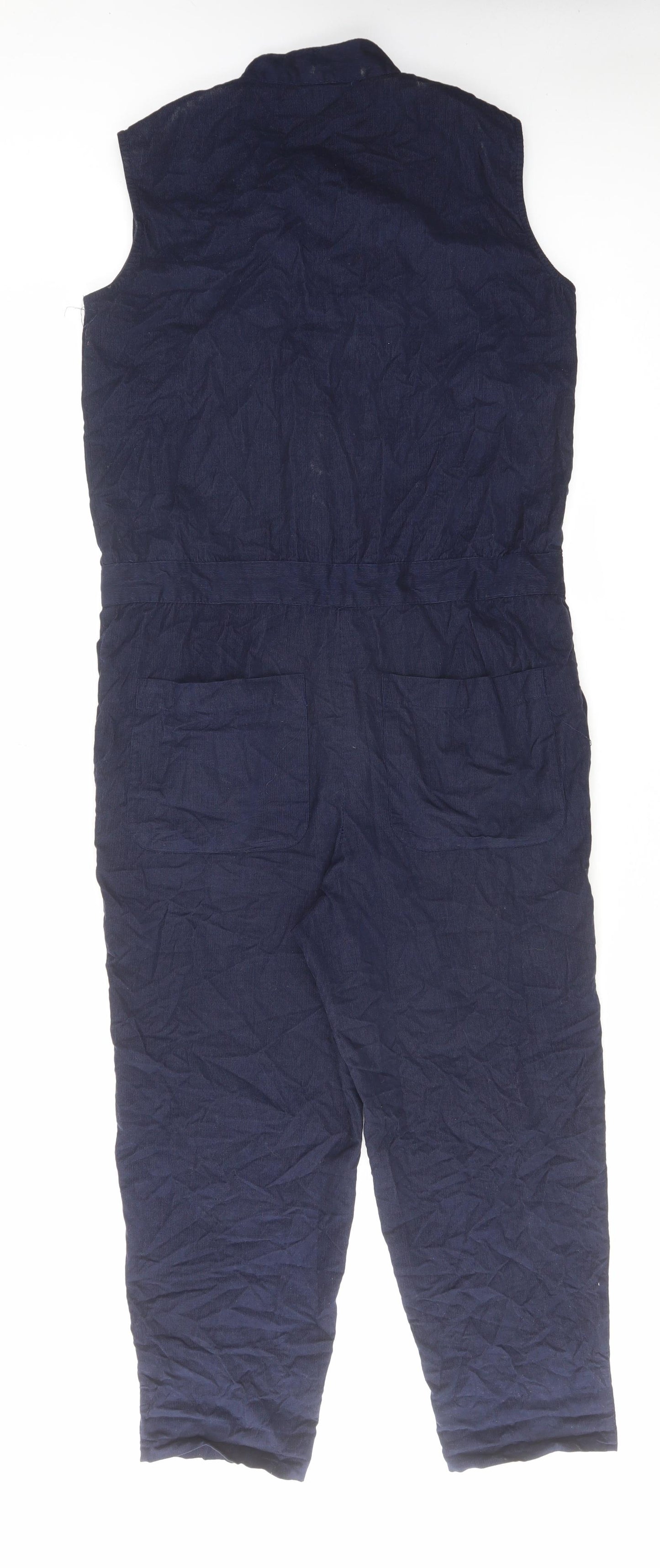 ASOS Womens Blue Cotton Jumpsuit One-Piece Size 8 L25 in Button