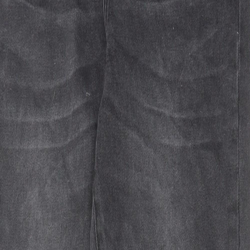 George Womens Black Cotton Straight Jeans Size 12 L28 in Regular Zip