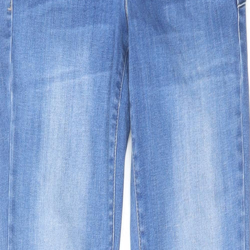 NEXT Womens Blue Cotton Skinny Jeans Size 8 L28 in Regular Zip