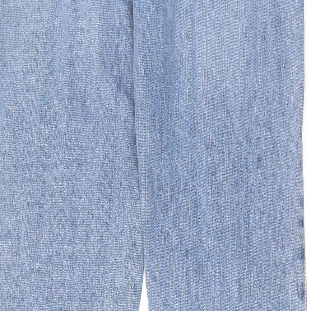 American Eagle Outfitters Womens Blue Cotton Bootcut Jeans Size 30 in L30 in Regular Zip
