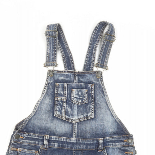 Topshop Womens Blue Cotton Dungaree One-Piece Size 12 L5 in Buckle