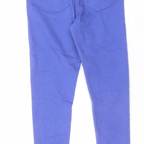 Jasper Conran Womens Purple Cotton Skinny Jeans Size 12 L27 in Regular Zip