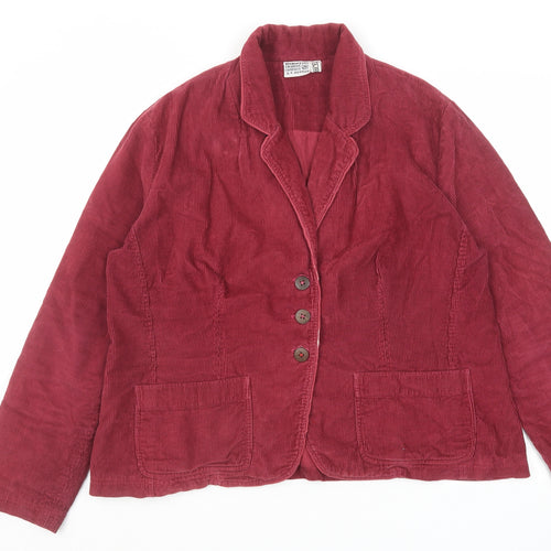 Bishopton Trading Womens Red Jacket Size L Button