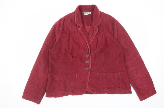 Bishopton Trading Womens Red Jacket Size L Button